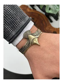 Erkek Bileklik - Metal Erkek Bileklik - Erkek Bileklik - Kartal Model-Gold