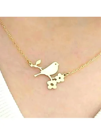 Kadın Tek Kuş Model 925 Ayar Gümüş Kolye (14 Şubat Sevgililer Günü Hediyesi)