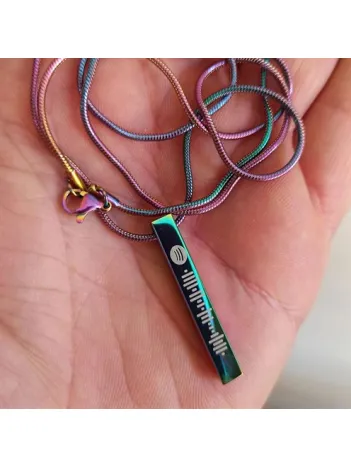 Spotify Şarkı Kodlu Hologram Bar Çubuk Kolye Snake Zincir GKLSPOTHOLO-KRS