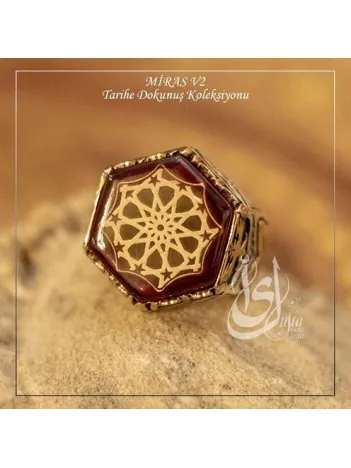 İslam Usta Tasarımı Miras Model 2 Gümüş Erkek Yüzük