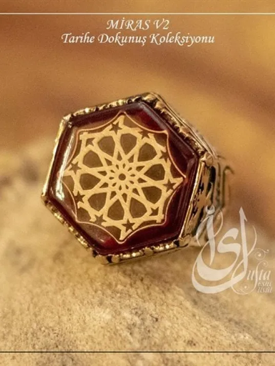 İslam Usta Tasarımı Miras Model 2 Gümüş Erkek Yüzük