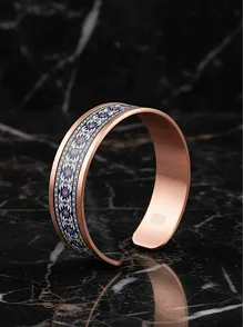 Kadın Bakır Bileklik - Formacha Model Özel Baskı Metal Kutu Ve Kuvars Taşı