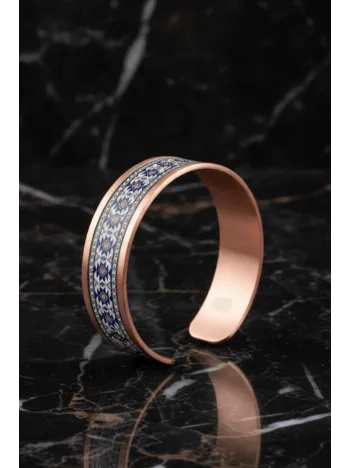 Kadın Bakır Bileklik - Formacha Model Özel Baskı Metal Kutu Ve Kuvars Taşı