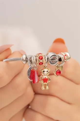 Kadın Çelik Bileklik - Charm Model Bileklik - Charm Model Kadın Bileklik