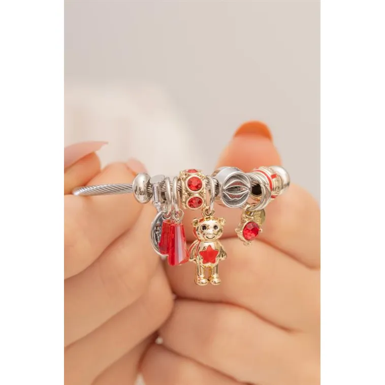 Kadın Çelik Bileklik - Charm Model Bileklik - Charm Model Kadın Bileklik Kadın Çelik Bileklik - Charm Model Bileklik - Charm Model Kadın Bileklik