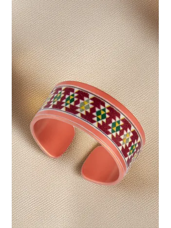 Kadın Bakır Yüzük - Natasha Model Özel Baskı Metal Kutu Ve Kuvars Taşı