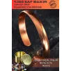 Erkek Kadın Bakır Bileklik - İsim Yazılabilir Düz Parlak Model Metal Kutu Doğal