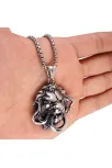OttoMan Gotik Aslan Çelik Erkek Kolye Zincir