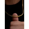 Erkek Çelik Kolye - Altın Kaplama Yılan Model Çelik Kolye Erkek Çelik Kolye - Altın Kaplama Yılan Model Çelik Kolye