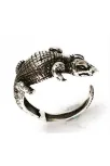 Gümüş Erkek Yüzüğü Timsah Motifli Gümüş Erkek Yüzüğü Timsah Motifli