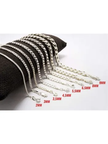 Gümüş Gurmet Zinciri Erkek Bayan Gümüş Kolye Zincir