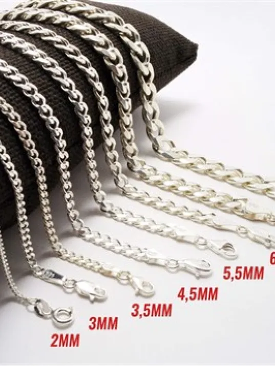 Gümüş Gurmet Zinciri Erkek Bayan Gümüş Kolye Zincir