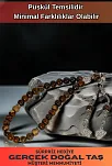 Erkek Doğal Taş Tespih - Doğal Kahverengi Jasper Taşlı Ortaboy Tesbih