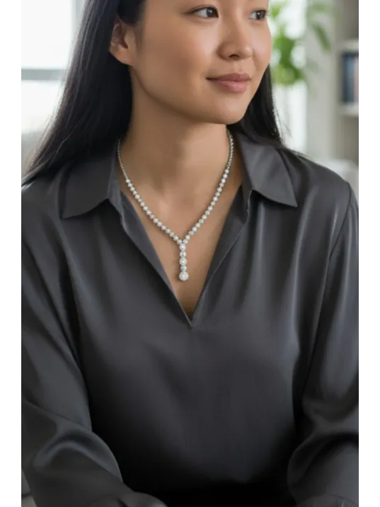 Kadın Gümüş Kolye - Hürrem Gümüş Su Yolu Kadın Kolye