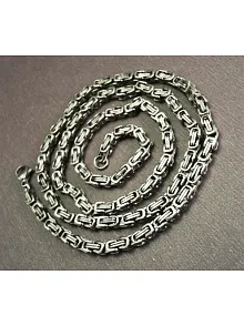 OttoMan 3,5mm İnce Kral Erkek Çelik Kolye Zincir