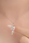 Baget Taşlı Yaprak Model Kadın Gümüş Kolye Gklyprkmdl5-ros Baget Taşlı Yaprak Model Kadın Gümüş Kolye Gklyprkmdl5-ros