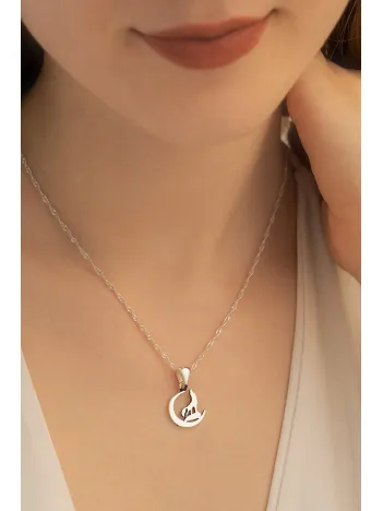 Ülkücü Hilal Bozkurt Gümüş Bayan Kolye