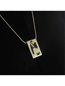 Lazer Fotoğraf Kazımalı Unisex Çelik Kolye