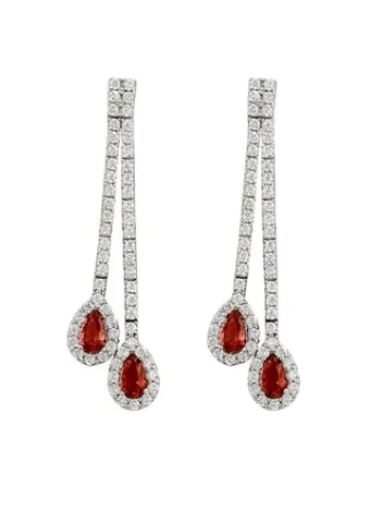 Akis Yakut Taşlı Bayan Gümüş Küpe