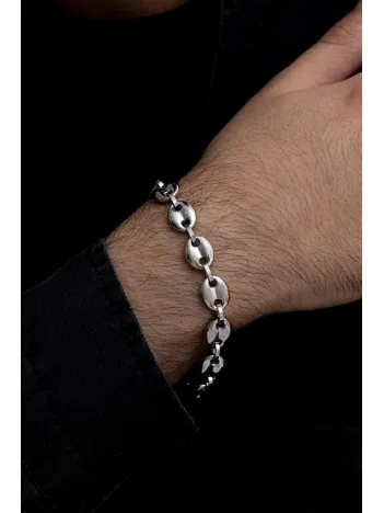 Gemici Model Erkek Çelik Bileklik Künye Orta Kalınlıkta