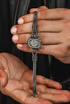 Erkek Gümüş Bileklik -Osmanlı Arması İşlemeli Tilkikuyruğu Zincirli 925 Ayar Erkek Bileklik