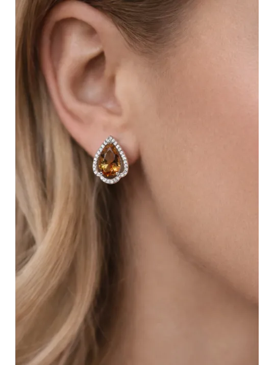 Kadın Gümüş Küpe - Damla Kesim Zultanit Taşlı Gümüş Küpe