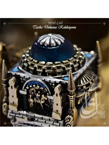 İslam Usta Tasarımı Yeni Çağ Gümüş Erkek Yüzük