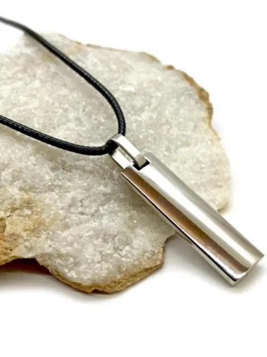 Ottoman Çelik Çubuk Deri Kolye Erkek DKLGMSDBLOK