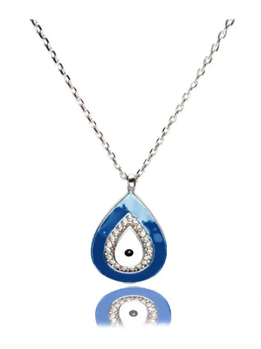 Damla Model Nazar Boncuğu Bayan Gümüş Kolye Damla Model Nazar Boncuğu Bayan Gümüş Kolye