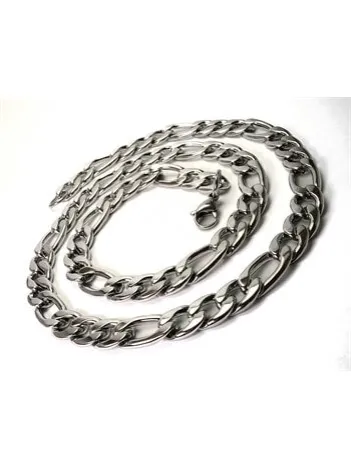 FİGARO ÇELİK ERKEK KOLYE VE BİLEKLİK SET KALIN MODEL