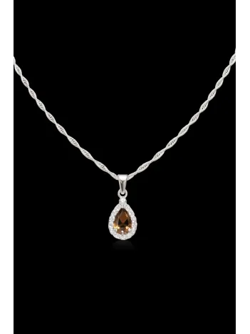 Kadın Gümüş Kolye - Zarif Mini Zultanit Taşlı Kadın Gümüş Kolye