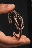 Sevgi Düğümü Bakır Bileklik Bilezik Kelepçe Erkek Kadın Doğal Taşlı Metal Kutulu