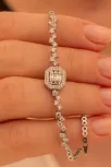 Kadın Gümüş Bileklik - Nevrez Baget Taşlı Zirkon Süslemeli Kadın Bileklik Kadın Gümüş Bileklik - Nevrez Baget Taşlı Zirkon Süslemeli Kadın Bileklik