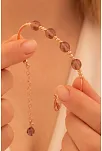 Kadın Gümüş Bileklik - Rose Zultanit Taşlı Dorika Model Kadın Bilezik Her Bileğe Uyar