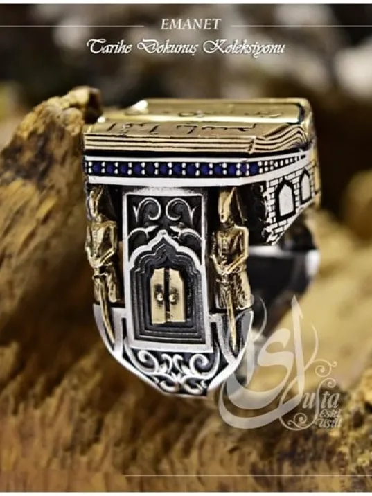 İslam Usta Tasarımı Emanet Gümüş Erkek Yüzük