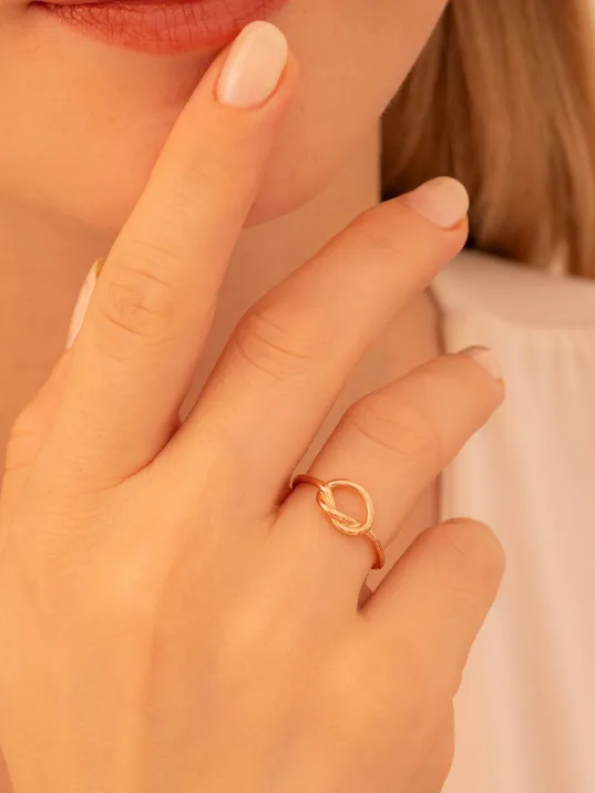 Kadın Gümüş Yüzük - El İşçiliği Rose Kaplama Aşk Düğümü Model 2 Kadın Yüzük Kadın Gümüş Yüzük - El İşçiliği Rose Kaplama Aşk Düğümü Model 2 Kadın Yüzük