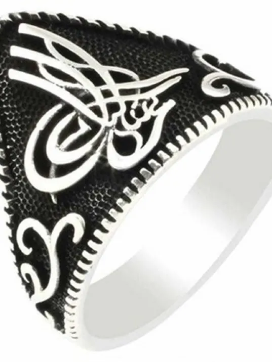 Tuğralı Zihgir Okçu Erkek Yüzüğü