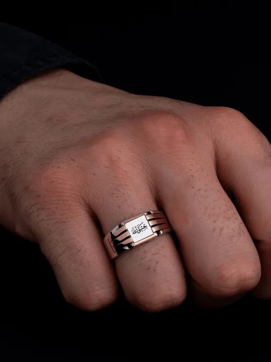 Erkek Gümüş Yüzük - HasbinAllah Yazılı İnce Kibar Erkek Yüzüğü Erkek Gümüş Yüzük - HasbinAllah Yazılı İnce Kibar Erkek Yüzüğü