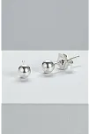 Kadın Gümüş Küpe - 4 mm 925 Ayar Gümüş Top Küpe