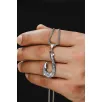 Erkek Gümüş Kolye - Balıkçı Olta Kanca Motifli Tilki Kuyruğu Zincir Erkek Gümüş Kolye Erkek Gümüş Kolye - Balıkçı Olta Kanca Motifli Tilki Kuyruğu Zincir Erkek Gümüş Kolye