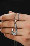 Erkek Gümüş Kolye - Balıkçı Olta Kanca Motifli Tilki Kuyruğu Zincir Erkek Gümüş Kolye Erkek Gümüş Kolye - Balıkçı Olta Kanca Motifli Tilki Kuyruğu Zincir Erkek Gümüş Kolye