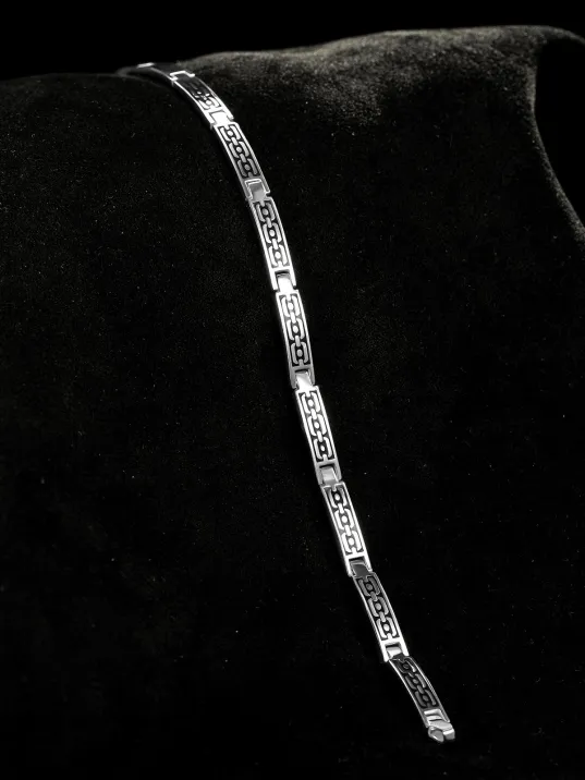 Erkek Gümüş Bileklik - Roleks Tasarım Parlak Gurmet Model 925 Ayar Erkek Bileklik