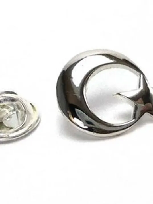 Ay Yıldız Gümüş Rozet Küçük Boy Ay Yıldız Gümüş Rozet Küçük Boy