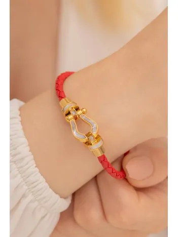 Kadın Bileklik - Kadın Deri Bileklik - Mıknatıslı Kanca Model