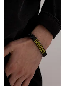Grek Desenli Siyah Çelik Bileklik