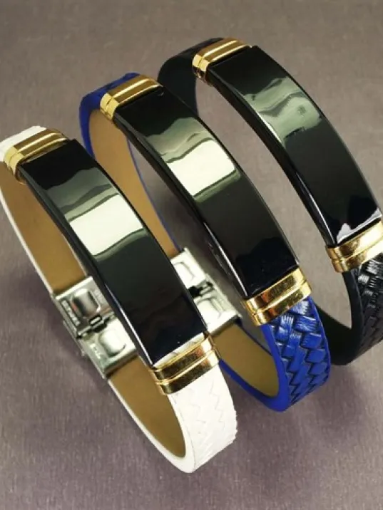 OttoMan İsim Yazılan Bileklik Suni Deri 3 Renk Seçeneği-beyaz