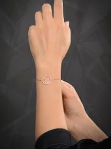 Rose Yaşam Çiçeği Model 4 Kadın Gümüş Bileklik GBLYSMCCGM4-ROS