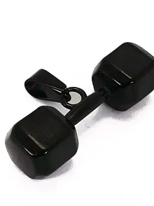 Paslanmaz Çelik Siyah Dambıl Dumbell Erkek Kolye Ucu Küçük Boy