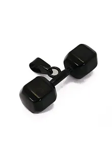 Paslanmaz Çelik Siyah Dambıl Dumbell Erkek Kolye Ucu Küçük Boy