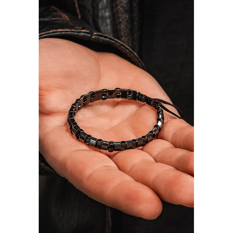 Erkek Kadın Doğal Taş Bileklik - Siyah Hematit Doğal Taşlı Makrome Model 4 Unisex Bileklik Erkek Kadın Doğal Taş Bileklik - Siyah Hematit Doğal Taşlı Makrome Model 4 Unisex Bileklik